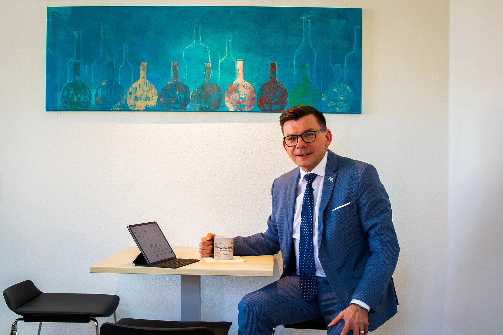 Armin Warmuth, Erster Bürgermeister, Bürotisch Armin Warmuth, Erster Bürgermeister, Bürotisch